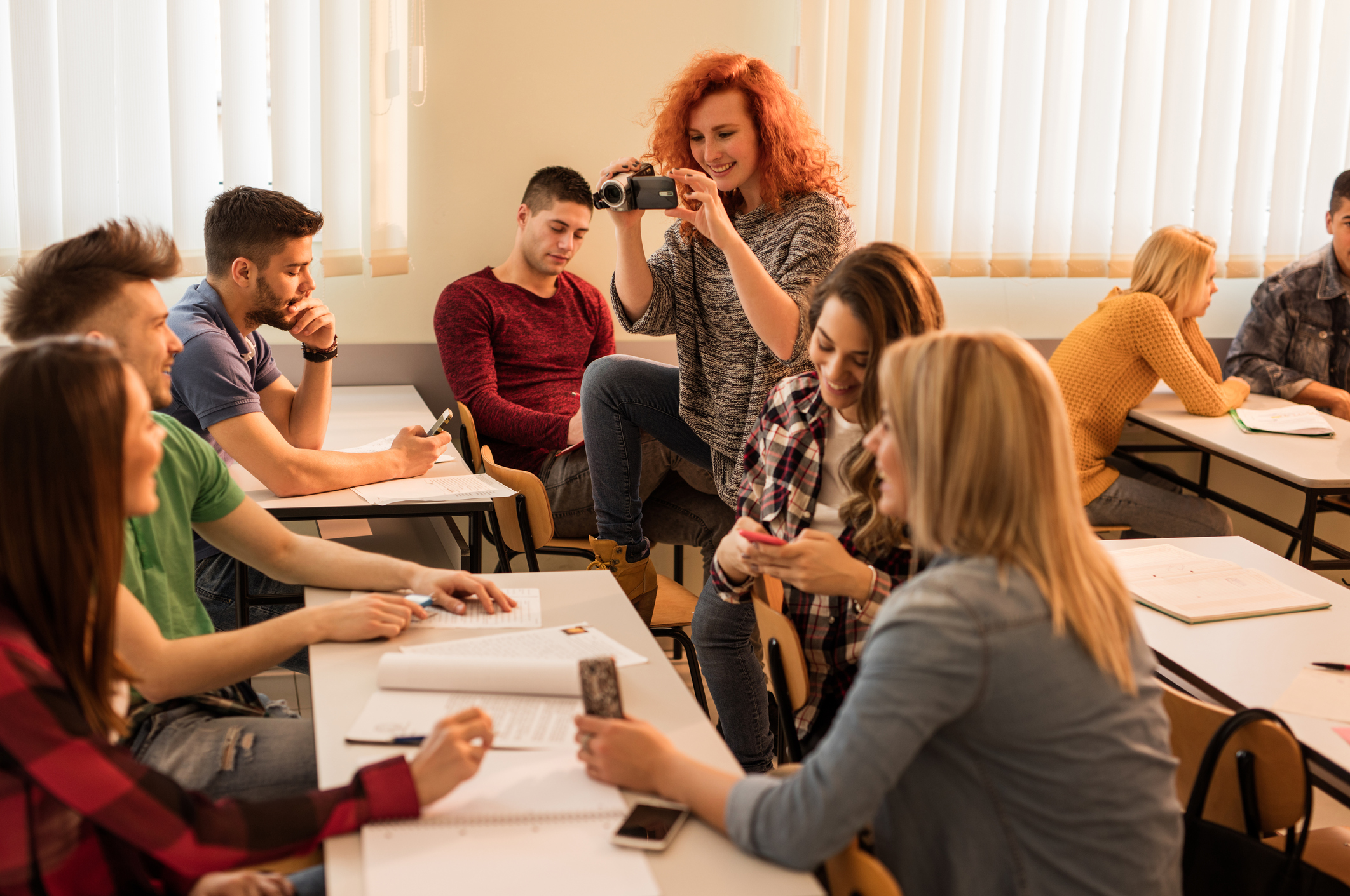 researchers studying a classroom