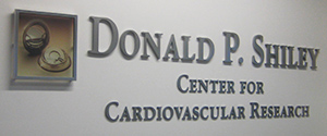 Donald P. Shiley Center for Cardiovascular Research signage on wall