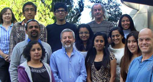 SDSU biology professor Sanford Bernstein, center, and his team of researchers.